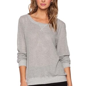 Michael Stars Light Grey Mesh Long Sleeve Y2K Top Size OS